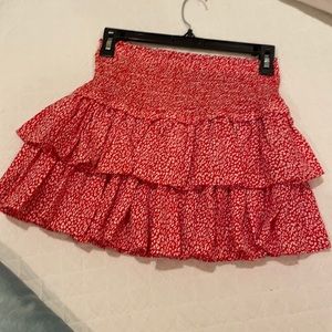 Red pattern skirt